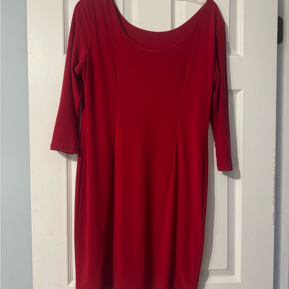 CLARA SUNWOO Red Long Sleeve Dress